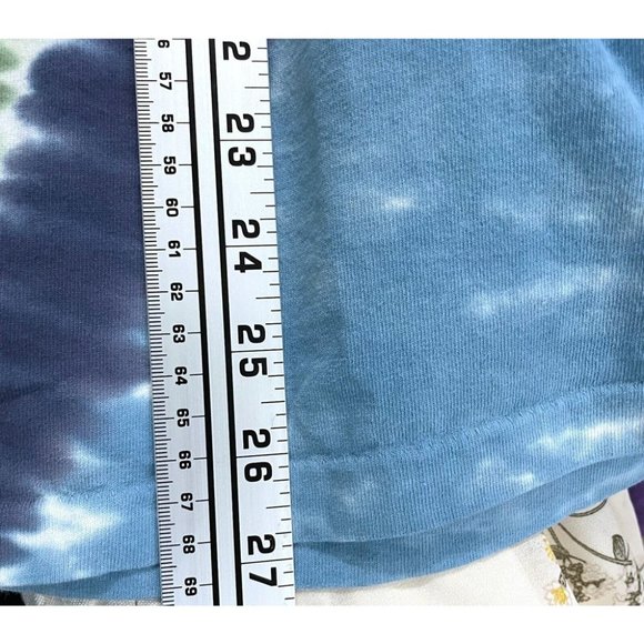Vtg Led Zeppelin Houses Of The Holy Liquid Blue Tie Dye Band Shirt AOP Mens L - Picture 9 of 9